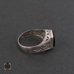 2 انگشتر عقیق سیاه مردانه - کد 8343 - تصویر 2