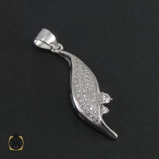 مدال نقره زنانه طرح ياسمن - کد 3020 - تصویر 2