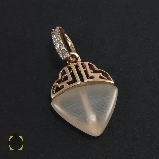 مدال چشم گربه زنانه طرح دنیا- کد 3025 - تصویر 2