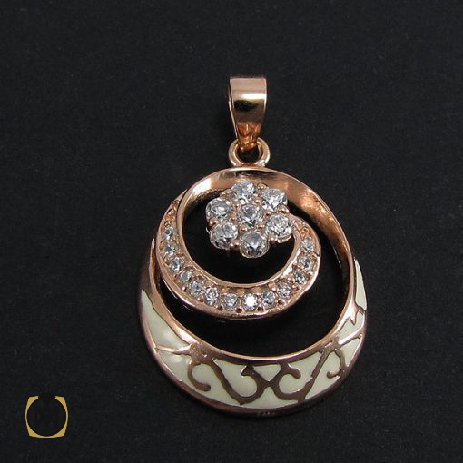 مدال نقره زنانه طرح مهرسا - کد 3036 - تصویر 2