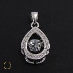 2 مدال نقره زنانه طرح ملیسا - کد 3039 - تصویر 2