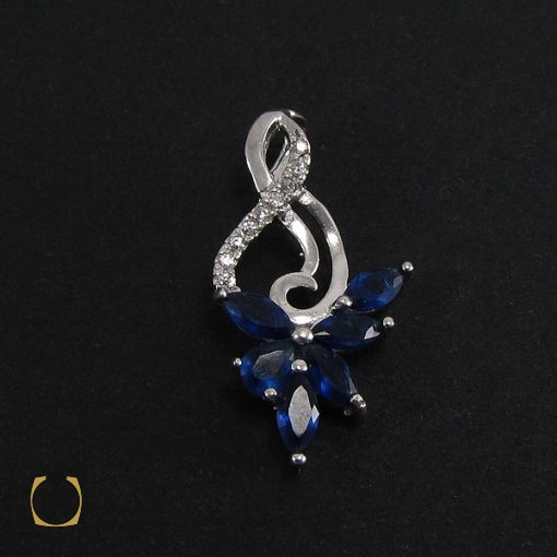 مدال نقره زنانه طرح مارینا- کد 3040 - تصویر 2