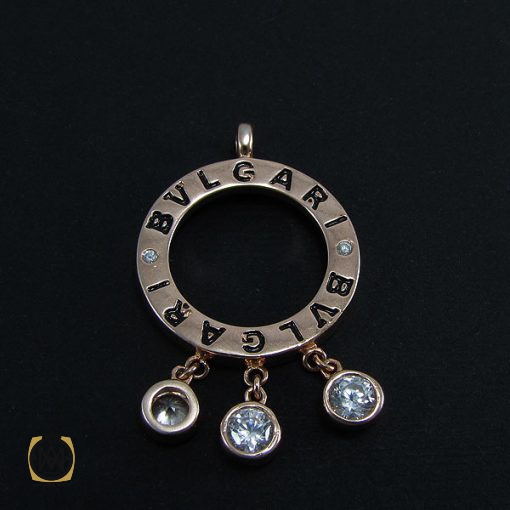 مدال نقره زنانه طرح بولگاری - کد 3042 - تصویر 2