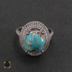 سرویس نقره با نگین فیروزه نیشابور زنانه طرح شيدا - کد 7044 سرویس نقره با نگین فیروزه نیشابور زنانه طرح شيدا - کد 7044