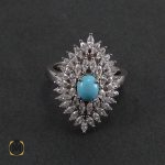 2 سرویس فیروزه نیشابور زنانه طرح مهسان - کد 7047 - تصویر 2