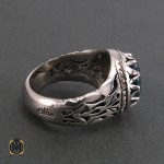 2 انگشتر نقره مردانه با نگین توپاز - کد 8185 - تصویر 2