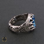 2 انگشتر توپاز آبی مردانه خوش رنگ و مرغوب - کد 8187 - تصویر 2