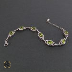 2 دستبند زبرجد زنانه طرح صدف - کد 1044 - تصویر 2