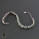 2 دستبند زمرد زنانه طرح مهين - کد 1047 - تصویر 2