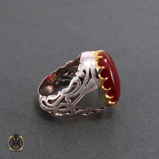 انگشتر عقیق یمن مردانه - کد 8192 - تصویر 2