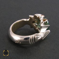 انگشتر موزانایت سبز درجه یک و مرغوب مردانه - کد 8196 انگشتر موزانایت سبز درجه یک و مرغوب مردانه - کد 8196