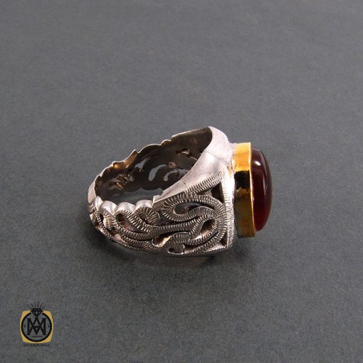 2 انگشتر عقیق یمن مردانه - کد 8197 - تصویر 2