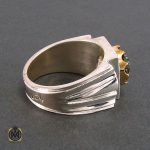 2 انگشتر موزانایت مردانه - کد 8202 - تصویر 3