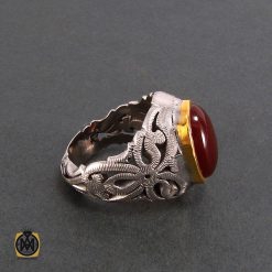 انگشتر عقیق یمن مردانه مرغوب و خوش رنگ - کد 8203 انگشتر عقیق یمن مردانه مرغوب و خوش رنگ - کد 8203
