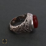 2 انگشتر عقیق یمن مردانه - کد 8206 - تصویر 2