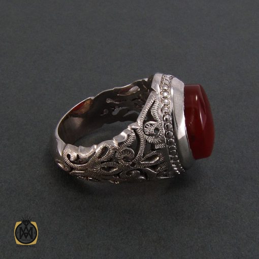 انگشتر عقیق یمن مردانه - کد 8206 - تصویر 2