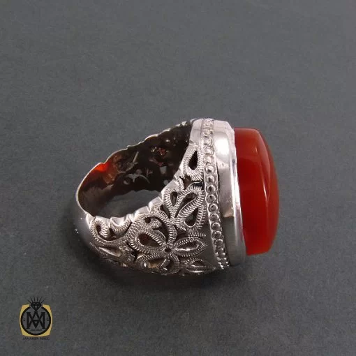 انگشتر عقیق یمن مردانه مرغوب - کد 8208 - تصویر 3