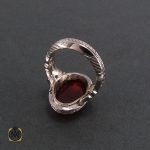 3 انگشتر عقیق یمن مردانه - کد 8212 - تصویر 2