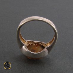 انگشتر عقیق باباقوری طرح صفوی مردانه - کد 8220 انگشتر عقیق باباقوری طرح صفوی مردانه - کد 8220