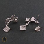 3 گوشواره نقره زنانه طرح آرزو - کد 5025 - تصویر 2