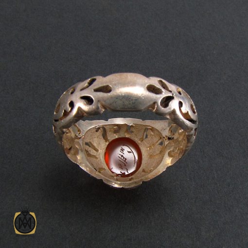 انگشتر عقیق یمن مردانه با حکاکی شرف الشمس - کد 8223 - تصویر 2