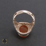 3 انگشتر عقیق یمن مردانه - کد 8227 - تصویر 2