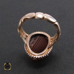 انگشتر عقیق سلیمانی مردانه - کد 8234 انگشتر عقیق سلیمانی مردانه - کد 8234