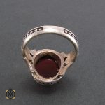 3 انگشتر عقیق مردانه خوش رنگ و معدنی - کد 8237 - تصویر 2