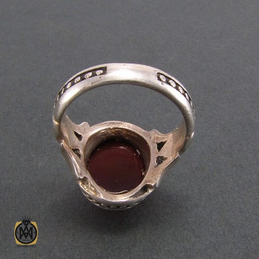 3 انگشتر عقیق مردانه خوش رنگ و معدنی - کد 8237 - تصویر 2