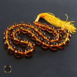 تسبیح کهربای پودری 33 دانه گرد- کد 4062 - تصویر 2