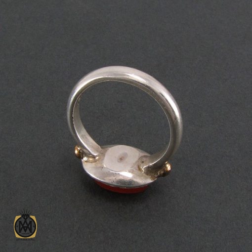 انگشتر عقیق یمن مردانه با حکاکی و من یتق الله - کد 8240 - تصویر 3