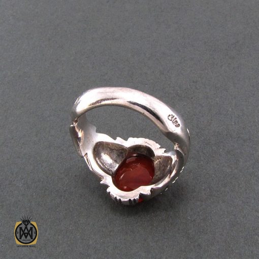 انگشتر عقیق یمن مردانه با حکاکی هو الله العزیز - کد 8245 - تصویر 3