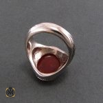 3 انگشتر عقیق یمن مردانه با حکاکی یاامین الله فی ارضه - کد 8250 - تصویر 3