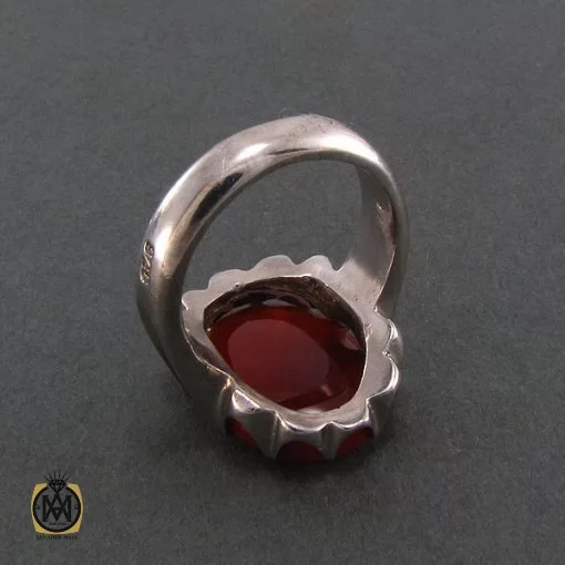 انگشتر عقیق یمن مردانه با حکاکی یا حجه بن الحسن العسکری - کد 8253 - تصویر 3