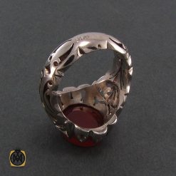 انگشتر عقیق یمن مردانه با حکاکی یا معین الضعفا - کد 8257 انگشتر عقیق یمن مردانه با حکاکی یا معین الضعفا - کد 8257