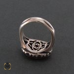3 انگشتر عقیق یمن مردانه با حکاکی یا اباصالح اغثنی - کد 8258 - تصویر 3