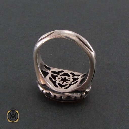 انگشتر عقیق یمن مردانه با حکاکی یا اباصالح اغثنی - کد 8258 - تصویر 3