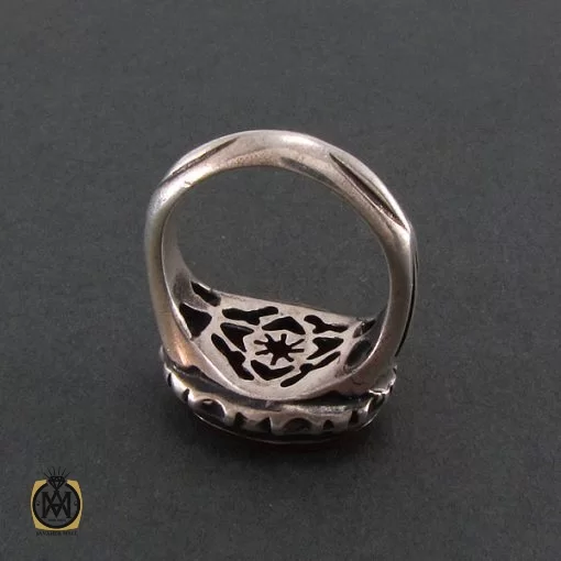 انگشتر عقیق یمن مردانه با حکاکی یا اباصالح اغثنی - کد 8258 - تصویر 3
