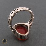 3 انگشتر عقیق یمن مردانه با حکاکی عباس علمدار حسین - کد 8261 - تصویر 3