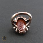 3 انگشتر عقیق یمن مردانه با حکاکی علی ابن موسی الرضا المرتضی - کد 8263 - تصویر 3