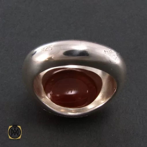 انگشتر عقیق یمن مردانه با حکاکی اشفع لی یا امیرالمومنین - کد 8270 - تصویر 3