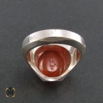 انگشتر عقیق یمن مردانه با حکاکی یا باقر علم النبی - کد 8274 - تصویر 3