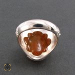 3 انگشتر عقیق یمن مردانه با حکاکی روحی لک الفدا حسین - کد 8275 - تصویر 3