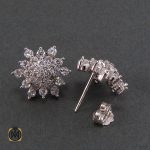 3 گوشواره نقره زنانه طرح مایسا - کد 5033 - تصویر 2