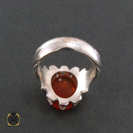 انگشتر عقیق یمن با حکاکی یا جواد ابن الرضا - کد 8285 - تصویر 3