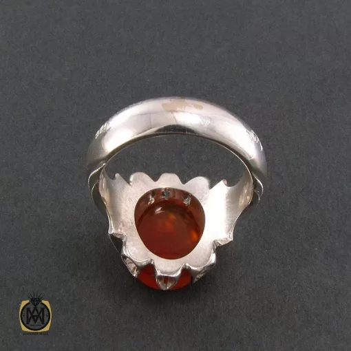 انگشتر عقیق یمن با حکاکی یا جواد ابن الرضا - کد 8285 - تصویر 3