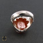 انگشتر عقیق یمن با حکاکی السلام علی ائمه النجبا - کد 8286 - تصویر 3