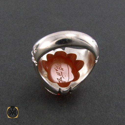 انگشتر عقیق یمن با حکاکی السلام علی ائمه النجبا - کد 8286 - تصویر 3