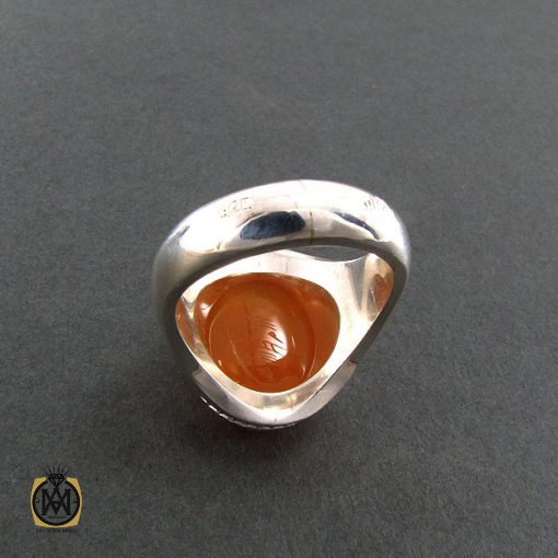 انگشتر عقیق یمن با حکاکی یا اباعبدالله الحسین - کد 8290 - تصویر 3