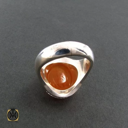 انگشتر عقیق یمن با حکاکی یا اباعبدالله الحسین - کد 8290 - تصویر 3